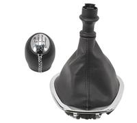 Pomello del cambio manuale a 6 marce con manicotto per Trafic Vivaro Talento in pelle cromata cuciture bianche