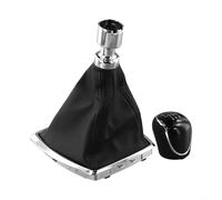 Pomello del cambio manuale a 6 marce cromato per Ford Kuga C-Max, kit di aggiornamento interno in pelle nera