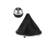 Pomello del cambio manuale a 6 velocità con copri cuffia per Fiat 500 07-18 Nero