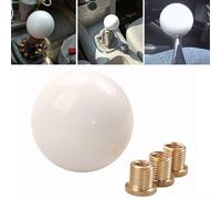 Pomello del cambio manuale con sfera in acrilico solido e 3 adattatori in acciaio per un'ampia compatibilità con auto MT come e altre