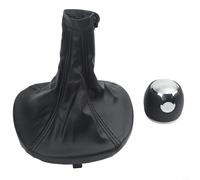 Pomello del cambio manuale in pelle nera, compatibile con Alfa Romeo per Mito modelli dal 2008 al 2013, include copertura antipolvere di ricambio numero 55344848 e 156088073 interno