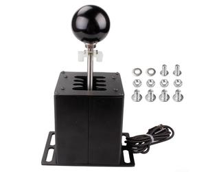 Pomello del cambio manuale per Logitech G27 G29 T300 Racing Simulator in lega di alluminio e fibra di carbonio, design ergonomico, cambio autentico, montaggio stabile, nero (7-HB039)