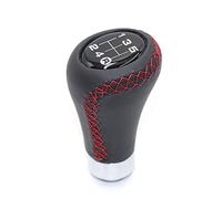 Pomello del cambio manuale universale a 5 marce, con cuciture rosse e nere, in pelle PU (pomello del cambio)