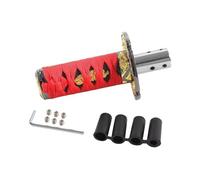 Pomello Del Cambio Manuale Universale Samurai Sword Da 10 Cm Con 4 Adattatori Per Leva Del Cambio Dell'auto Aggiornamento Degli Interni(Red)