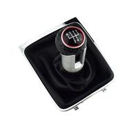 Pomello del cambio per accessori auto 6 per Speed Leather Car Manual Gear MT Pomello del cambio Gaitor Boot, per B6 DropShip Dropshipping(Rosso,5 speed)