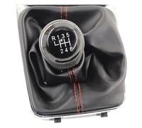 Pomello Del Cambio Per Auto Per VW Per Golf 7 A7 MK7 VII GTI GTD 2013-2018 Pomello Cambio Pelle Argento Cuffia Leva(6 speed)