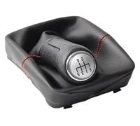 Pomello Del Cambio Per Auto Per VW Per Polo 9N 9N2 2002-2009 Pomello Cambio Cuffia(Red Line,Matt sliver)