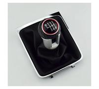 Pomello del cambio ponderato 6 per Speed Leather Car Manual Gear MT Pomello del cambio Gaitor Boot, per B6 DropShip Dropshipping(Rosso,6 speed)