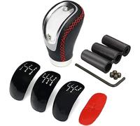 Pomello del cambio universale cambio manuale a 5 velocità e 6 velocità in pelle cuciture rosse @ProPlip