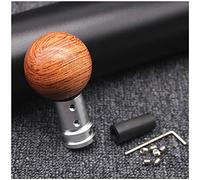 Pomello Del Cambio Universale in Legno, Manopole Del Cambio Manuali in Legno A Sfera Tonda Con 3 Adattatori, Sostituzione Della Testa Della Leva Del Cambio Per Maggior Parte Veicoli SUV,D sliver