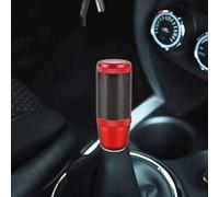 Pomello del cambio universale in metallo in fibra di carbonio per auto (rosso)
