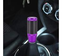 Pomello del cambio universale in metallo in fibra di carbonio per auto (viola)
