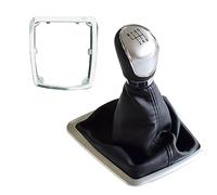 Pomello del cambio Wivplex, Cuffia pomello cambio auto, for Ford, for Focus, 2 MK2 FL C-MAX 2006-2011 MK3 MK4 MK7 Galaxy Manuale 5/6 Velocità Styling(Big-6 Speed-Silver)