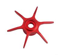 Pomello del freno a sei stelle dorato compatibile con la serie Abu Max, accordatura di precisione per mulinelli Baitcast a basso profilo, ruota a goccia d'acqua (mano sinistra rossa)