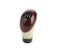 Pomello della leva cambio Legno universale 5 per velocità manuale leva del cambio pomello auto motore leve bastone testa in mogano(Beige)
