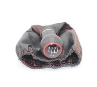 Pomello della leva del cambio, adatto per Seat Cordoba 1997 1998 1999 2000 2001 2002 Car Styling 5 marce pomello del cambio con pelle PU linea rossa (bianco) (nero)
