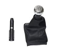 Pomello della leva del cambio in pelle cromata pomello del cambio per auto cuffia copertura del bagagliaio di ricambio per Peugeot 206 406 pomello del cambio auto (colore: 6) (2)