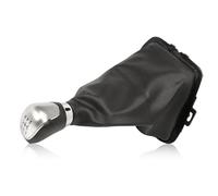 Pomello Dellautomobil Per Ford Per Fiesta Per MK5 2008 Per MK6 2008-2012 1556845 8A6R7H409MA Cuffia Leva Cambio In Pelle Argento/nero A 5 Velocità Leva Pomello Cambio(Silver)