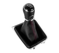 Pomello Dellautomobil Per VW Per Golf 7 Per MK7 2013-2018 Leva Parapolvere Copertura Manuale 5 6 Velocità Interno Ricambio Pomello Cambio In Pelle Leva Pomello Cambio(6Speed)