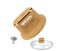 Pomello di ricambio per coperchio della pentola, maniglia superiore per pentole, 7,7 x 6,2 x 4,5 cm, resistente al calore, pomello per coperchio padelle, per bollitore, casseruola, legno, innovazione