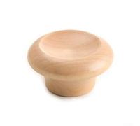 Pomello di ricambio per coperchio in legno massello con base in acciaio inossidabile, manico in legno resistente al calore per pentole da cucina, impugnatura ergonomica, 4,6 x 2,7 x 2,5 cm (1 pezzo)