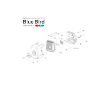 POMELLO FISS.CUFFIA 5661 COMPLETO 547230A ORIGINALE BLUE BIRD