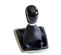 Pomello Leva Cambio 5/6 Velocità Con Cuffia Copri Cuffia Per Focus 2 MK2 FL MK3 MK4 MK7 Per Mondeo Fiesta Per Galaxy Ricambi auto(Black-6 Speed)