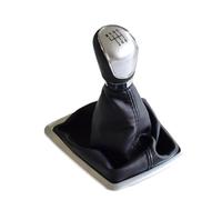 Pomello Leva Cambio 5/6 Velocità Con Cuffia Copri Cuffia Per Focus 2 MK2 FL MK3 MK4 MK7 Per Mondeo Fiesta Per Galaxy Ricambi auto(Silver-6 Speed)