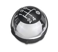 1neiSmartech Pomello Leva Cambio 5 Marce Compatibile con Fiat 500 (312) e Compatibile con 500C 2007-2018, Colore Argento Lucido, Struttura in Metallo, Compatibile con OEM 55344048