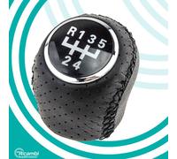 POMELLO LEVA CAMBIO 5 MARCE FIAT DUCATO JUMPER BOXER NERO RIVESTITO IN PELLE