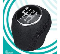 POMELLO LEVA CAMBIO 6 MARCE FIAT DUCATO JUMPER BOXER NERO RIVESTITO IN PELLE