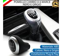POMELLO LEVA CAMBIO A 6 MARCE NERO E GRIGIO IN ABS PER BMW SERIE 1 F20 F21