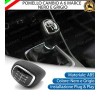 POMELLO LEVA CAMBIO A 6 MARCE NERO E GRIGIO IN ABS PER KIA CARENS 4