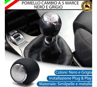 POMELLO LEVA CAMBIO ALFA ROMEO MITO 5 MARCE IN SIMILPELLE E METALLO SPECIFICO