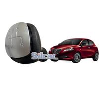 Pomello Leva Cambio argentea per LANCIA YPSILON Y BENZINA dal 2011 al 2015