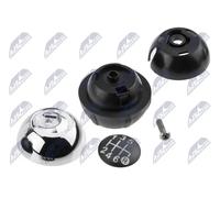 NTY POMELLO LEVA CAMBIO FIAT 500 ABARTH 2007-/CHROME SILVER-BLACK CAP-6 SPEED/