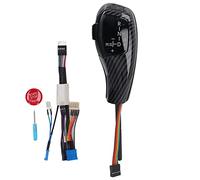 Pomello leva cambio LED per 5 Series E39 1997-2002, 7 Series E38 1995-2001, X5 E53 1999-2006 - Indicatore marce LED, design stile F series, grip ergonomico in pelle (Stile in fibra di