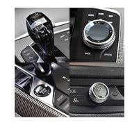 Pomello Leva Cambio Per B&MW X5 G05 G06 G29 G14 G15 G16 G07 G20 G22 Set Quattro Pezzi Pomello Cambio E Pulsante Volume In Cristallo Per Interni Auto(White M Mark)