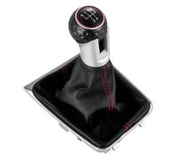 Pomello Leva Cambio Per VW Per Golf 7 A7 MK7 GTI GTD 2013-2018 Pomello Cambio Pelle 5 6 Marce Modello Personalizzabile Guida A Sinistra(Red Line,5 speed)