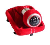Pomello Leva Cambio Pomello Del Cambio In Pelle Con Cuffia Per A3 S3 2001-2003 Cambio Manuale A 5/6 Marce Con Custodia In Pelle. Testa Cambio(5 Speed-RED)