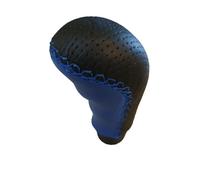 POMELLO LEVA CAMBIO UNIVERSALE in PELLE TRAFORATA NERA e PELLE BLU