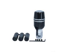 Pomello Leva con Tasto per Interni Auto Pomello Leva con Tasto | Lega alluminio, pulsante push, auto, design , nero silver(Black)