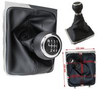 POMELLO LEVA DEL CAMBIO + CUFFIA CORNICE 6+R PER VW PASSAT B6 B7 05-14 CC 08-12