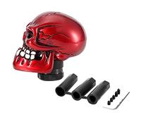 Pomello leva del cambio, scheletro Testa del cranio Car Modified Pomello del cambio Shift Stick Shifter universale(Red)