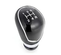 Pomello leva Per Ford Per Fiesta 2008-2012 Sportivo Pomello Cambio | Argento/Nero,Pelle sintetica/ABS,Miglioramento Sportivo,Design Elegante(5-Speed Black Gear)