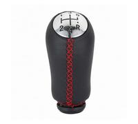 Pomello leva Pomello Del Cambio Per Clio Car Gear Shift Miglioramento | Nero/rosso/bianco,1 Copertura antipolvere per il freno a mano,Pelle sintetica(Red)