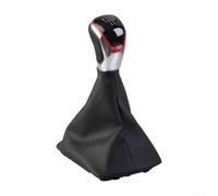 Pomello Manuale 5/6 Marce Per Skoda Octavia 2 per a5 per a6 2004-2012 | Artificial Leather & Plastic, Ergonomic per Red Design, Smooth Shifting, per Perfect Fit 2004-2012