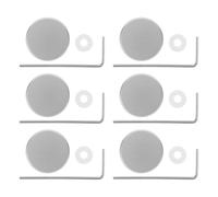 Pomello Metallico per Pedale Chitarra, Set 6 Pezzi, Argento | Fissaggio a Vite, Superficie Liscia e Arrotondata, per Amplificatore e Pedale Effetti, Portatile