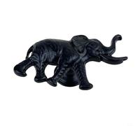 Pomello per armadio a forma di elefante in ottone massiccio per ante e maniglie dell'armadio, accessori decorativi per mobili (nero opaco)