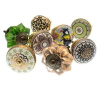 Pomello per mobili, set da 8 pezzi, in porcellana, stile vintage (MG-212-A)